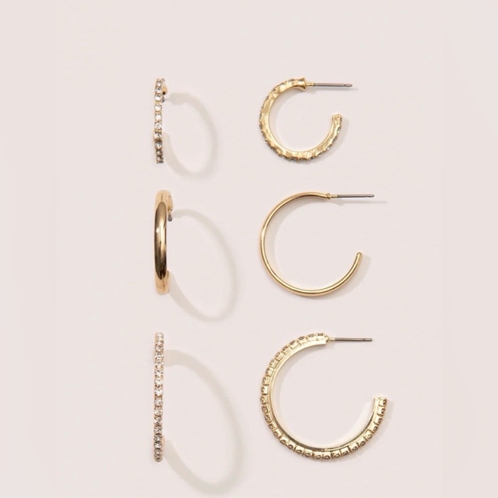 NIP 8 Other Reasons 14k Gold Huggie Hoop Multipack Earrings